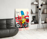 Homer's Street Art Glass Wall Art || Designer Collection