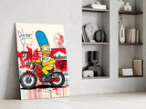 Homer's Street Art Glass Wall Art || Designer Collection