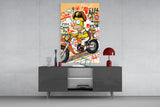 Biker Homer Gulf Style Glass Wall Art || Designer Collection