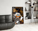 The Rebel Face of Scrooge Glass Wall Art || Designer Collection