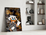 The Rebel Face of Scrooge Glass Wall Art || Designer Collection