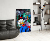 The Luxury Rebel Scrooge Glass Wall Art || Designer Collection