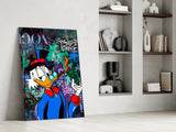 The Luxury Rebel Scrooge Glass Wall Art || Designer Collection