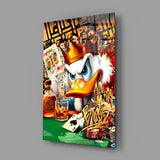 Scrooge King of Poker Glass Wall Art || Designer Collection