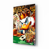 Scrooge King of Poker Glass Wall Art || Designer Collection