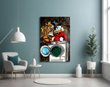 Scrooge's Money Laundering Glass Wall Art || Designer Collection