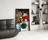 Scrooge's Money Laundering Glass Wall Art || Designer Collection