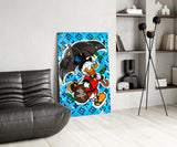 Scrooge's Money Rain Glass Wall Art || Designer Collection