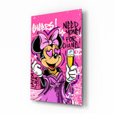 Minnie and Champagne Glass Wall Art || Designer Collection