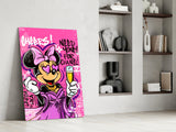 Minnie Champagne and Chanel Glass Wall Art || Designer Collection