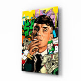 Tommy Shelby Money and Power Glass Wall Art || Designer Collection