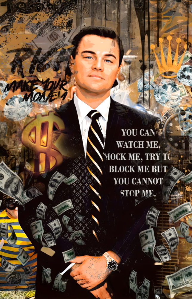 The Wolf of Wall Street Glass Wall Art || Designer Collection