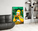 Homer The Taste of Greed Glass Wall Art || Designer Collection