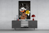 Crypto Rich Scoundrel Glass Wall Art || Designer Collection