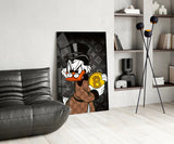 Crypto Rich Scoundrel Glass Wall Art || Designer Collection