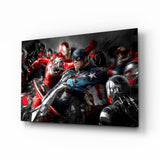Comic Hero Squad Quadro su vetro || Designer Collection - 72x46 cm