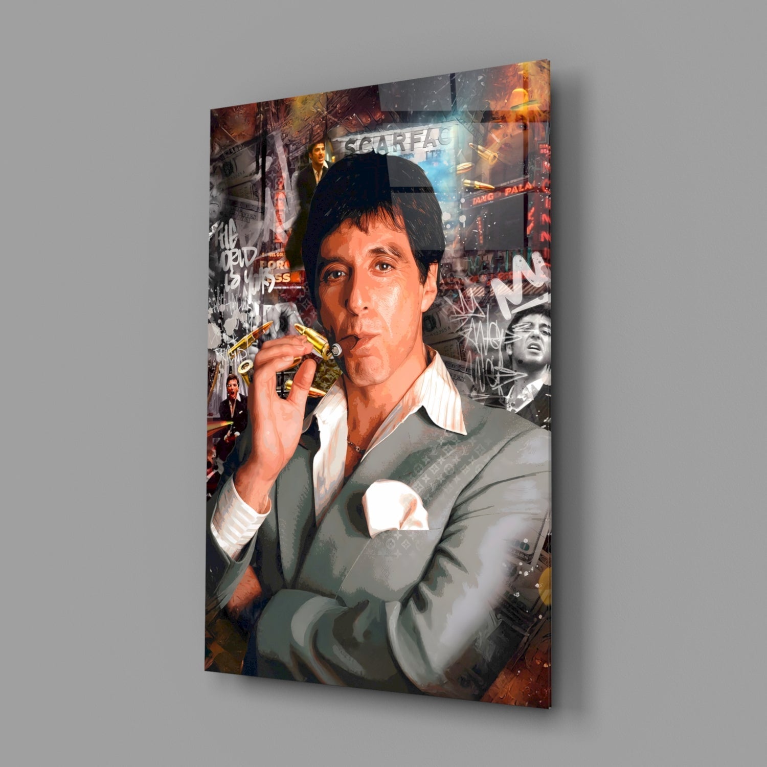 scarface cigarette IKONICK | Chaos In Control... Scarface White Tux #Scarface #WhiteTux #CanvasArt #IKONICK 16x24 Wall Decor Quality Print Poster New Condition. My take on Tony Montana