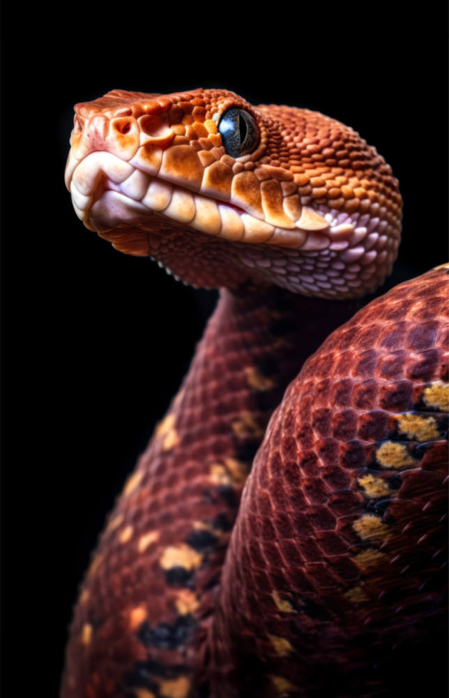 Red Stare Viper Glass Wall Art || Designer Collection