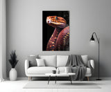 Red Stare Viper Glass Wall Art || Designer Collection