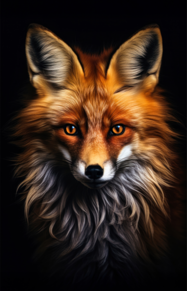 Eyes of the Fox Glass Wall Art || Designer Collection