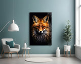Eyes of the Fox Glass Wall Art || Designer Collection