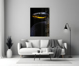 Black and Yellow Viper Glass Wall Art || Designer Collection