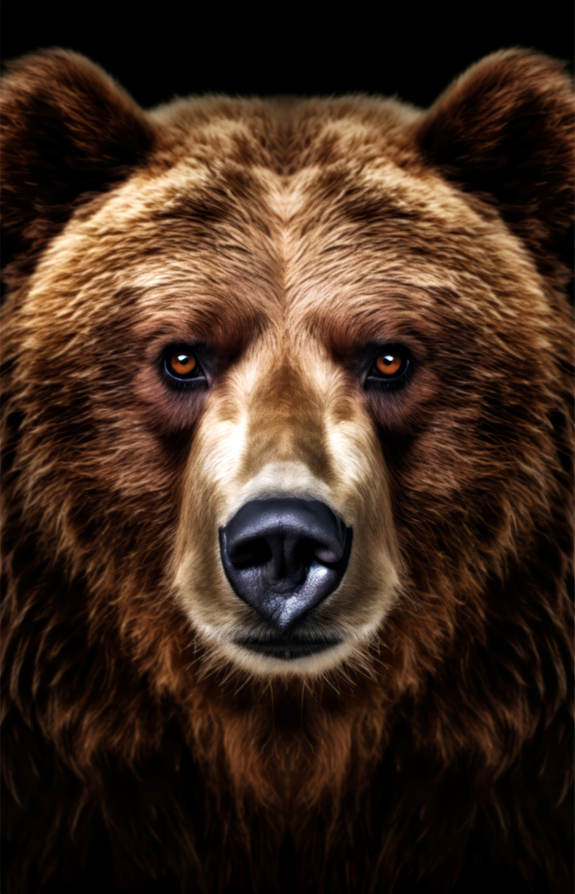 Bear, the Wise Man of the Forest Glass Wall Art || Designer Collection