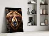 Bear, the Wise Man of the Forest Glass Wall Art || Designer Collection