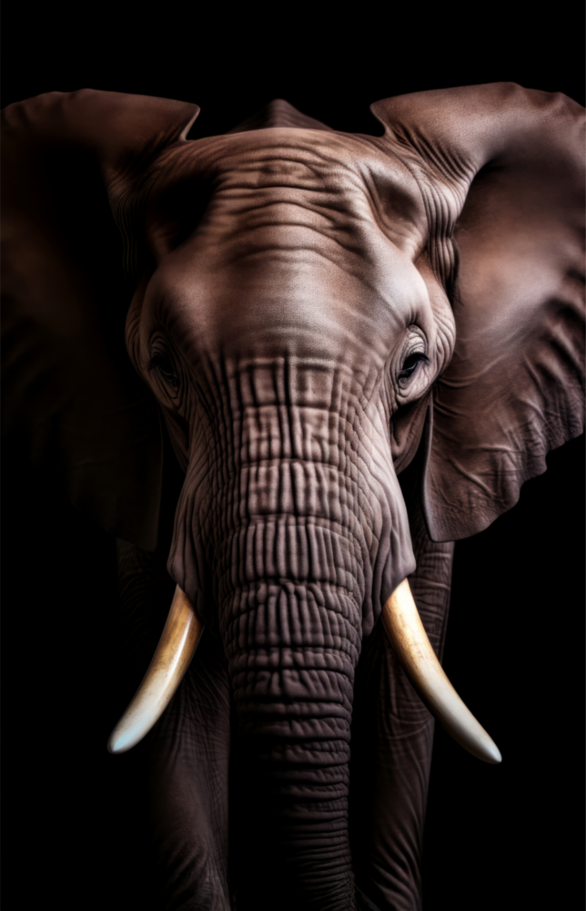 The Wise Look of the Elephant Glass Wall Art || Designer Collection