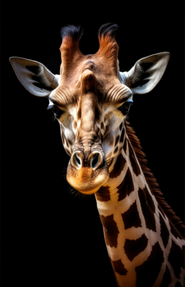 The Gentle Look of a Giraffe Glass Wall Art || Designer Collection