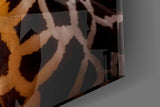 The Gentle Look of a Giraffe Glass Wall Art || Designer Collection