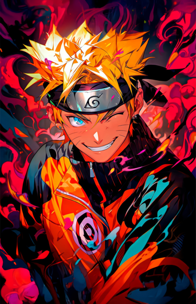Naruto Portrait of Energy Glass Wall Art || Designer Collection