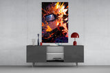 Naruto Flame Energy Glass Wall Art || Designer Collection
