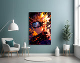 Naruto Flame Energy Glass Wall Art || Designer Collection