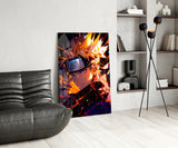 Naruto Flame Energy Glass Wall Art || Designer Collection