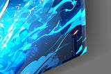 Luffy Blue Lightning Glass Wall Art || Designer Collection