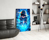Luffy Blue Lightning Glass Wall Art || Designer Collection