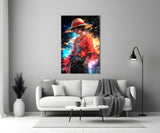 Luffy Mysterious Power Glass Wall Art || Designer Collection
