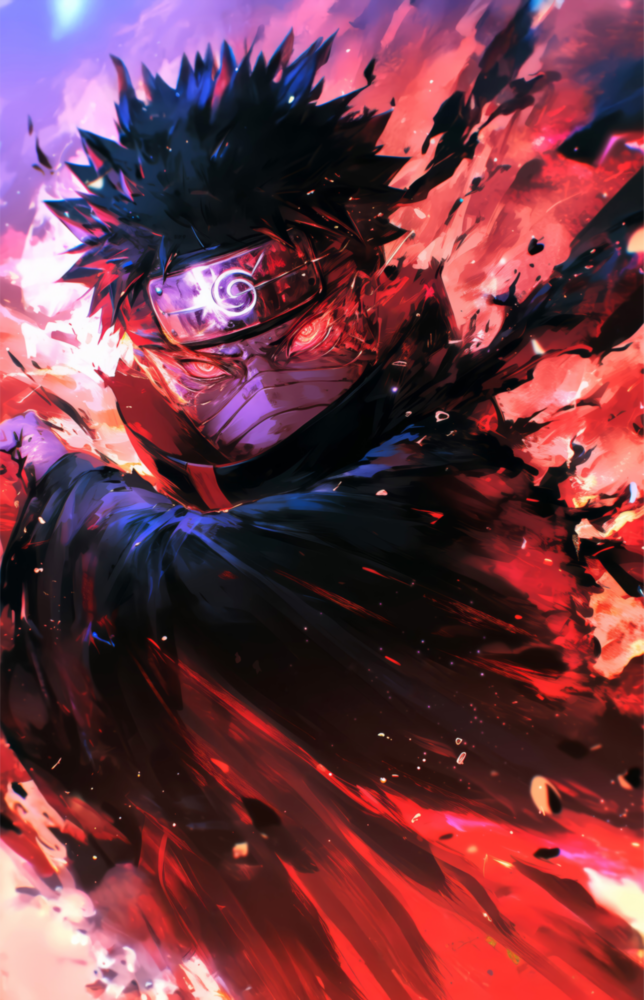 Obito: Rage of the Sharingan Glass Wall Art || Designer Collection