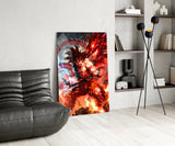 Goku Dragon Power Glass Wall Art || Designer Collection