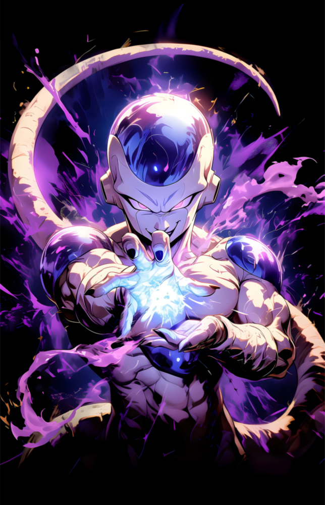 Frieza Purple Power Glass Wall Art || Designer Collection