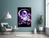 Frieza Purple Power Glass Wall Art || Designer Collection