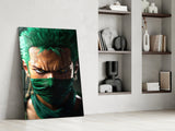 Swordsman Zoro Glass Wall Art || Designer Collection