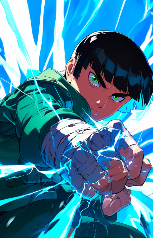 Fist Power Rock Lee Glass Wall Art || Designer Collection