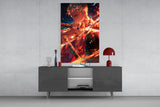 Zoro in Flames Glass Wall Art || Designer Collection