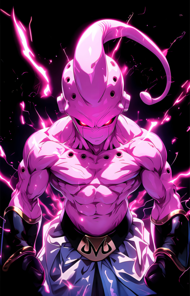 Pure Evil Kid Buu Glass Wall Art || Designer Collection