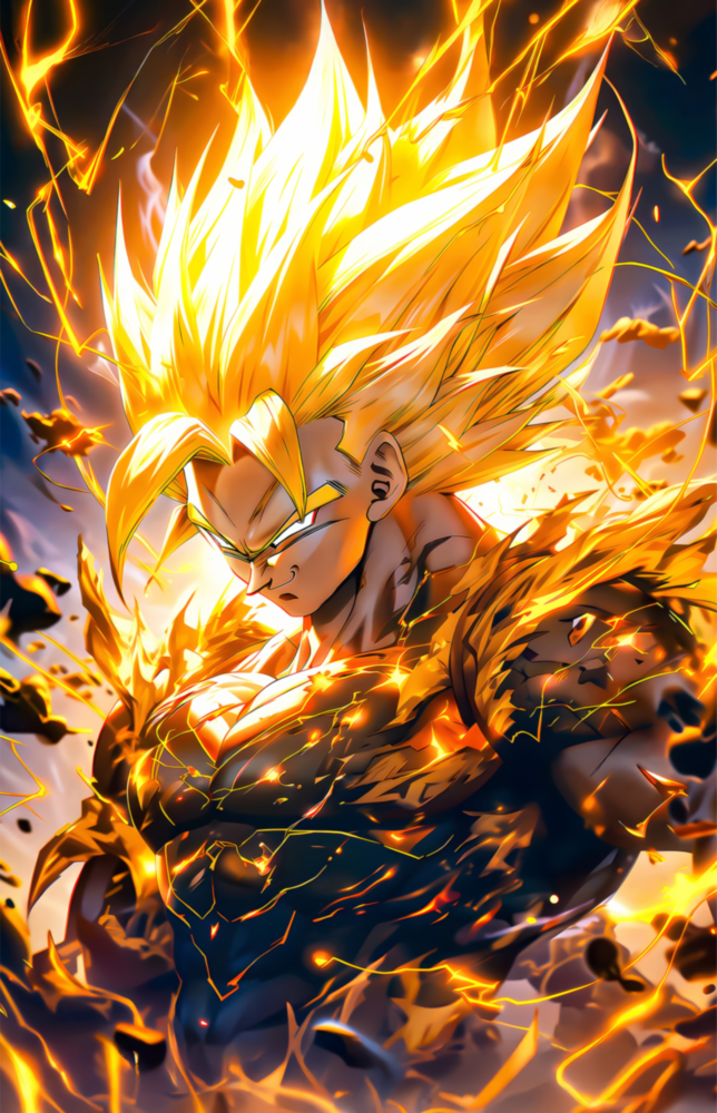 Super Saiyan Gohan Glass Wall Art || Designer Collection