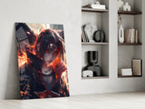 Itachi and Susanoo's Shadow Glass Wall Art || Designer Collection