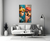 Mario and the Princess Glass Wall Art || Designer Collection
