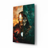 Iron Man and Doctor Doom: A War of Opposites Glass Wall Art || Designer Collection